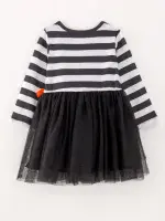 Halloween:  Girls Tutu Skirt Long Sleeve Stripe Dress For Ages 3-4 Years