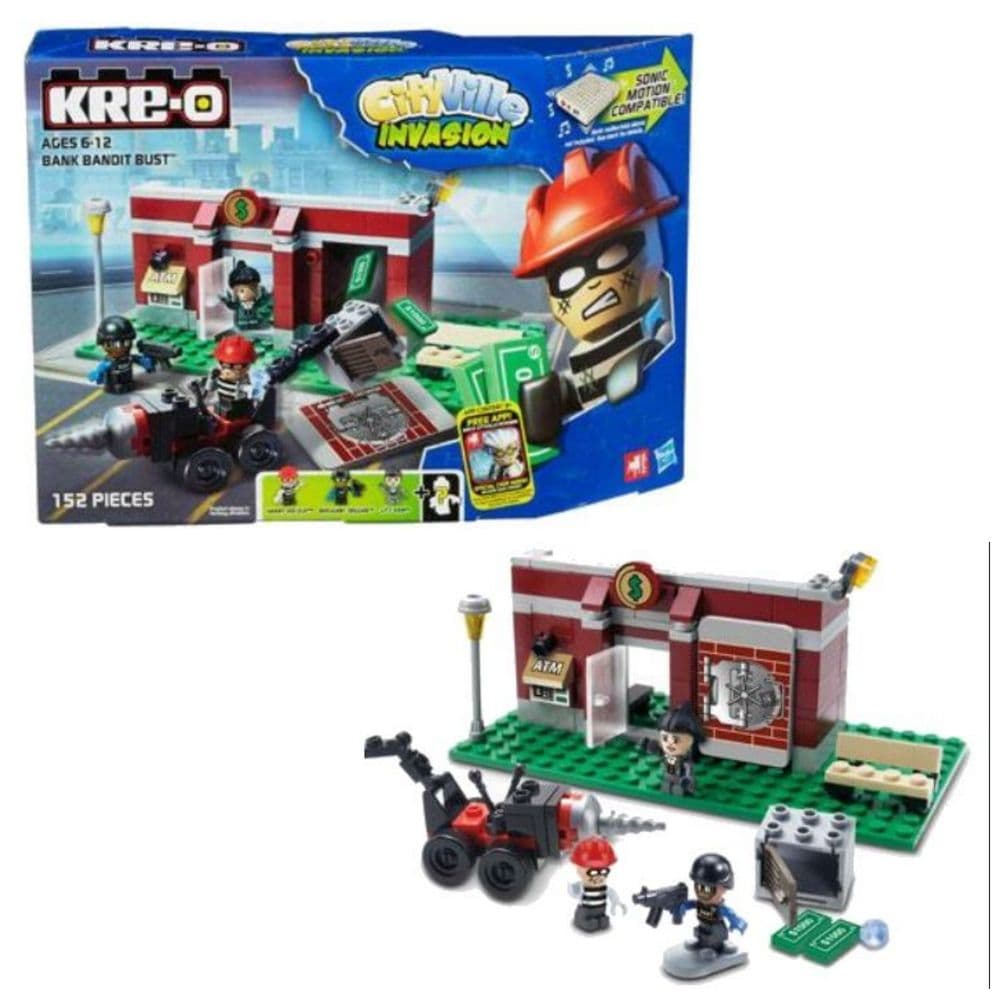 Hasbro Kre-o (Kreo) CityVille Invasion Bank Bandit Bust A3253 ages 6-12 Years