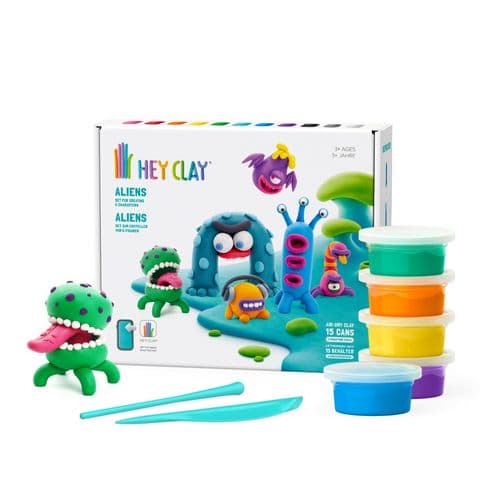Hey Clay Aliens Large 15 Can Set E73358