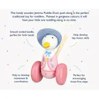 Jemima Puddle-Duck Push Along Wooden Toy For Ages 1-3 Years