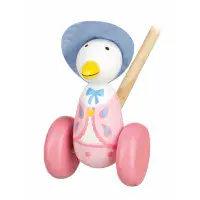 Jemima Puddle-Duck Push Along Wooden Toy For Ages 1-3 Years