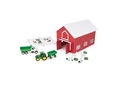John Deere  1.64: 24 Piece Farm Playset With Red Barn