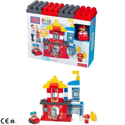 Mega Bloks Fisher-Price First Builders Rescue Squad 40pcs Building Set 1-5 Years