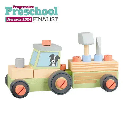Orange Tree Toys Buildable Tractor Wooden Toy Tractor  OTT12801