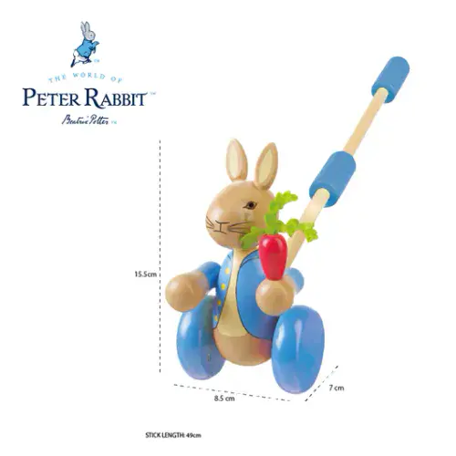 Orange Tree Toys Peter Rabbit Push Along Wooden Toy
