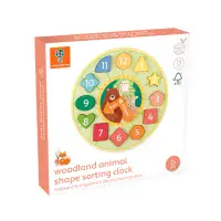 Orange Tree Toys Woodland Animal Shape Sorting Clock