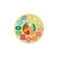 Orange Tree Toys Woodland Animal Shape Sorting Clock