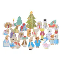 Peter Rabbit Advent Calendar With  24 Wooden Pieces