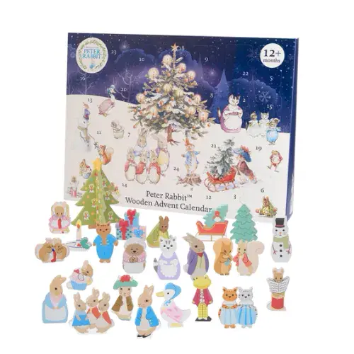 Peter Rabbit Advent Calendar With  24 Wooden Pieces