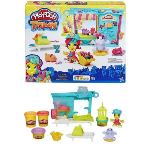 Play Doh Playdoh Town Pet Store(includes 4 cans of Play-Doh Modeling Compound) 3+ Years