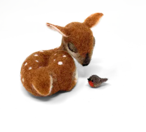 The Crafty Kit Company Sleepy Fawn Needle Felting Kit 10+ Years