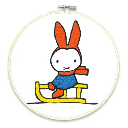 The Crafty Kit Miffy - Miffy Sledging Embroidery Kit