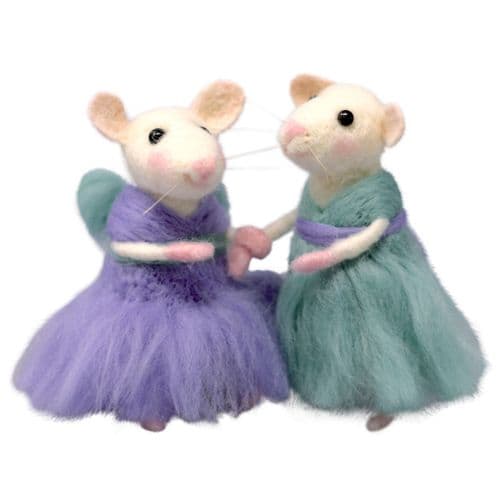 The Crafty Kit Poppy & Daisy Mice Needle Felting Kit Age 10+ Years