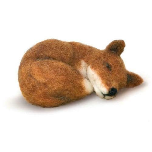 The Crafty Kit  Sleepy Fox Needle Felting Kit Age 10+