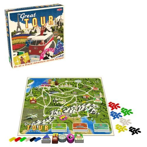 The Great Tour Family Kids Country Educational Board Game by Tactic Games