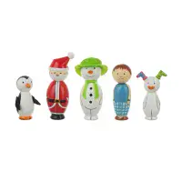 The Snowman & The Snowdog Wooden Skittles
