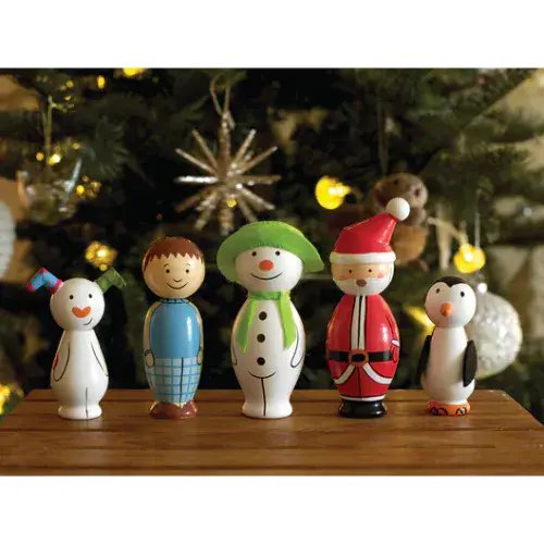 The Snowman & The Snowdog Wooden Skittles