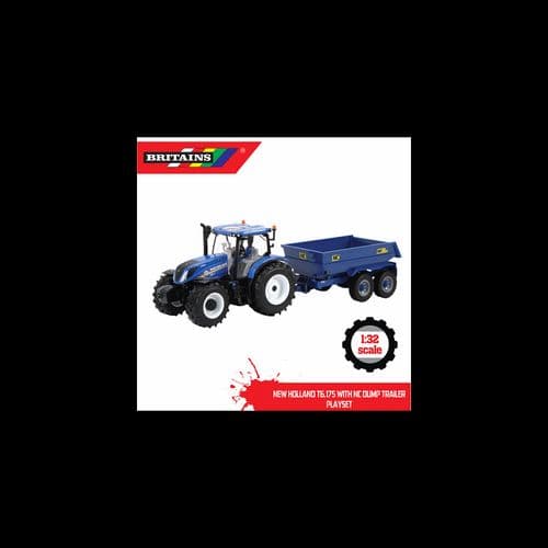 Tomy Britains New Holland T6 Tractor With Trailer Play 43268