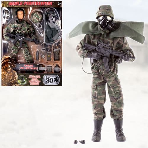 World Peacekeepers Marine NBC Specialist 12in Poseable Army Action Toy Figure
