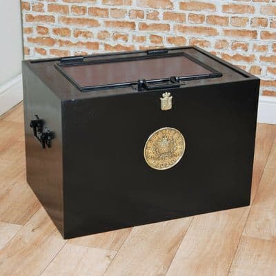 Antique 'E.HIPKINS & Co' Fire Resisting Safe, Strong Box, Deed Chest Original