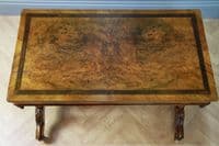 Antique Early Victorian Burr Walnut Barley Twist Occasional Hall Sofa Lamp Table