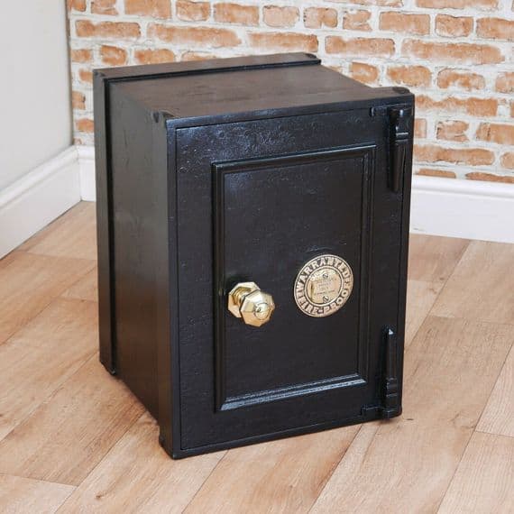 Antique Early Victorian Climax Detector E.Cotterill&Co Small Safe W Keys Vintage
