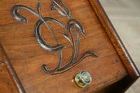 Antique Edwardian Art Nouveau Fireside Coal Purdonium Scuttle Box W/Liner Shovel