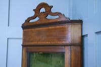 Antique Edwardian Mahogany Inlaid Corner Wall Hanging Cabinet Drinks C1890