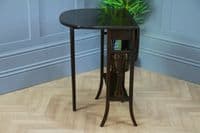 Antique Edwardian Solid Mahogany Small Drop Leaf Sutherland Occasional Table