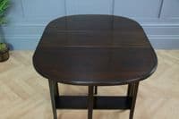 Antique Edwardian Solid Mahogany Small Drop Leaf Sutherland Occasional Table