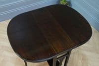 Antique Edwardian Solid Mahogany Small Drop Leaf Sutherland Occasional Table