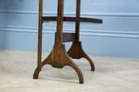 Antique Edwardian Solid Oak 3 Tier Folding Cake Stand Stand Vintage 1920's