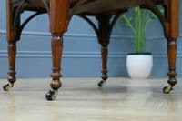 Antique Edwardian Solid Rosewood Gallery Base Hall Side Lamp Plant Table C1890