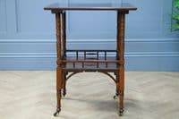 Antique Edwardian Solid Rosewood Gallery Base Hall Side Lamp Plant Table C1890