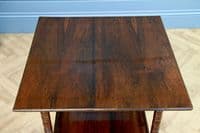 Antique Edwardian Solid Rosewood Gallery Base Hall Side Lamp Plant Table C1890