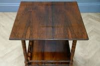 Antique Edwardian Solid Rosewood Gallery Base Hall Side Lamp Plant Table C1890