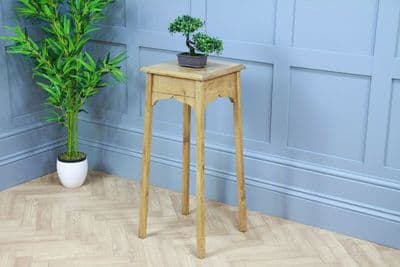 Antique Edwardian Stripped Pine Jardiniere Plant Vase Stand Lamp Table Vintage