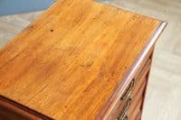 Antique Edwardian Walnut Small Music Sheet Cabinet Chest of 5 Drop Front Drawers
