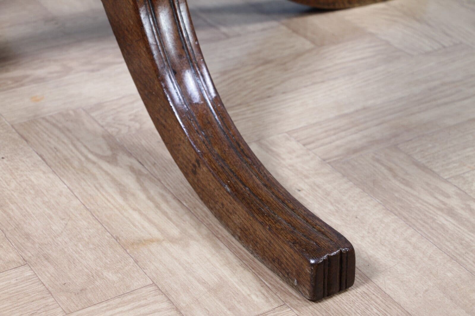 Antique Georgian Country Fiddle back Oak Flip Top Dining Table and 5 ...