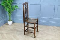 Antique Georgian Country Handmade Primitive Solid Ash Hoof Foot Hall Chair C1770