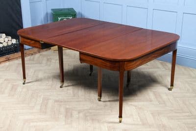 Antique Georgian Mahogany 'D' End Single Drop Leaf Dining Table Pair of Consoles