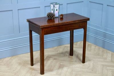 Antique Georgian Mahogany Fold Over Top Tea Table Hall Sofa Breakfast Table 1820