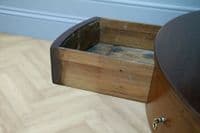 Antique Georgian Mahogany Inlaid Corner Wash Stand Occasional Lamp / Plant Table