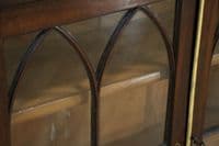 Antique Georgian Mahogany Small Glazed Bookcase Display Hall Cabinet Cupboard