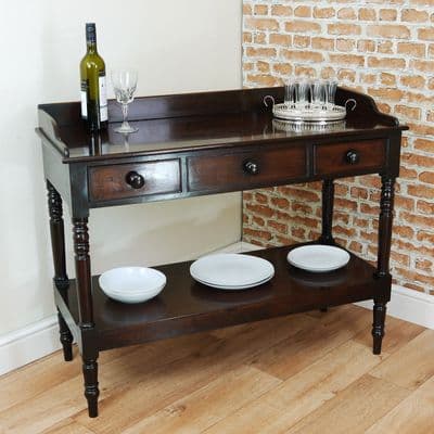 Antique Georgian Mahogany Tray Top Dining Serving / Hall / Lamp Table Pot Board