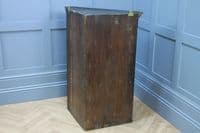 Antique Georgian Oak & Mahogany Glazed Corner Wall Hanging Cabinet Drinks C1820
