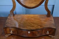 Antique Georgian Shield Mahogany Dressing Table Toilet Swing Mirror with drawers