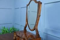 Antique Georgian Shield Mahogany Dressing Table Toilet Swing Mirror with drawers