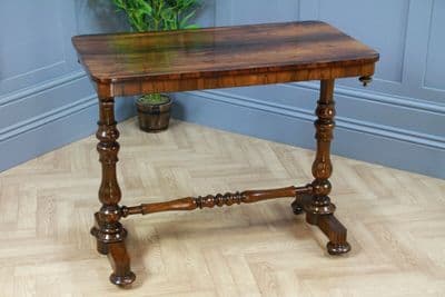Antique Georgian William IV Rosewood Turned Hall Sofa Side Lamp Plant Table 1830