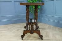Antique Late Victorian Early Edwardian Walnut Occasional Hall Sofa Lamp Table